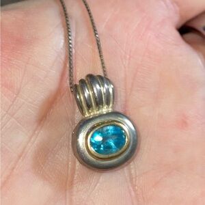 925 Aquamarine necklace